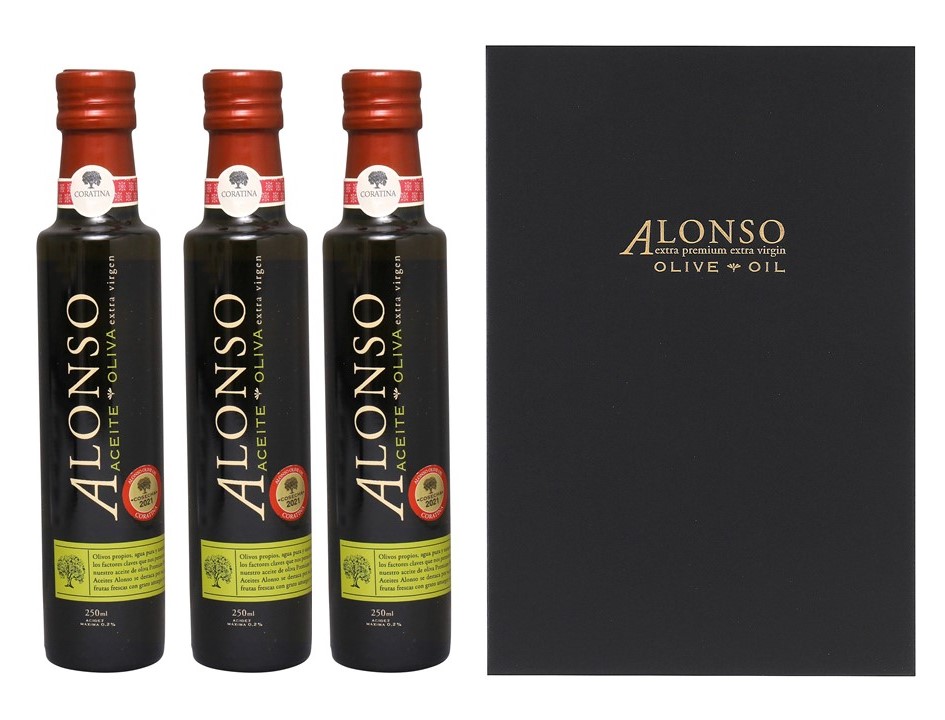 チリ産 ALONSO（アロンソ）エキストラヴァージンオリーブオイル（Coratina）3本BOXセット【送料無料】