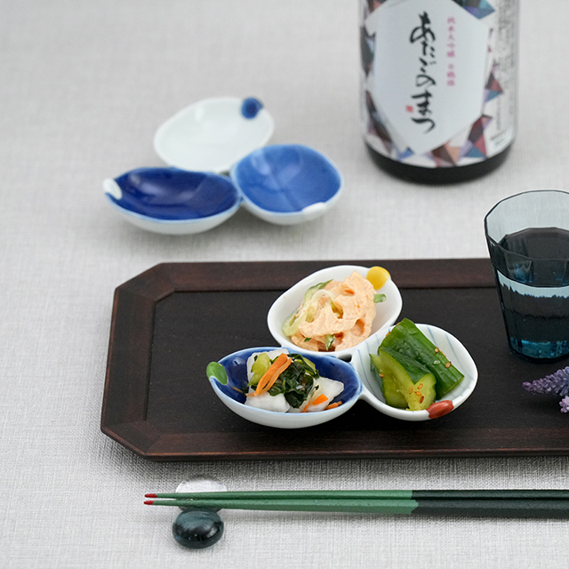 有田焼 割烹皿 楓の葉形状の皿 2色セット 有田焼 割烹皿 楓の葉形状の