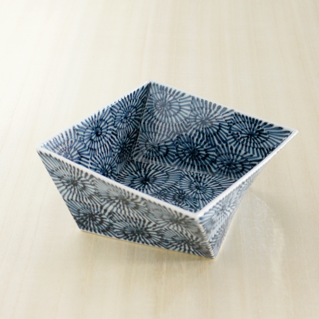 【和食器通販ショップ藍土な休日】そうた窯　蛸唐草角捻り鉢