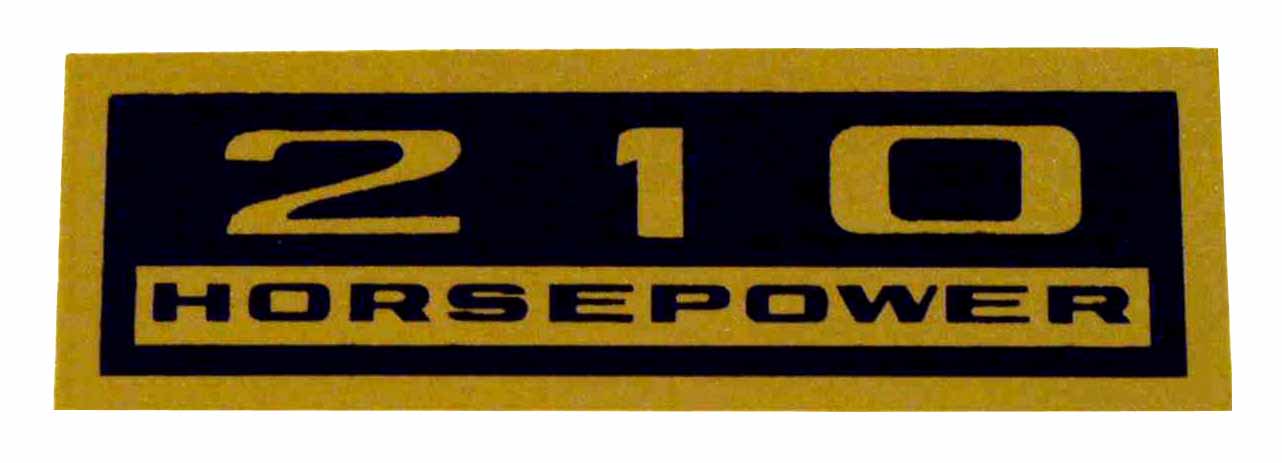バルブカバー デカール "210 HORSEPOWER"