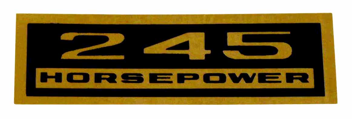 バルブカバー デカール "245 HORSEPOWER"
