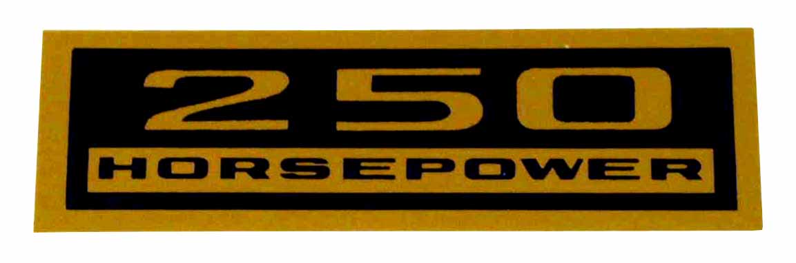 バルブカバー デカール "250 HORSEPOWER"