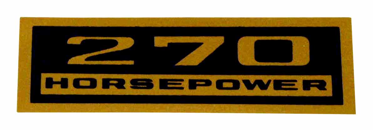 バルブカバー デカール "270 HORSEPOWER"