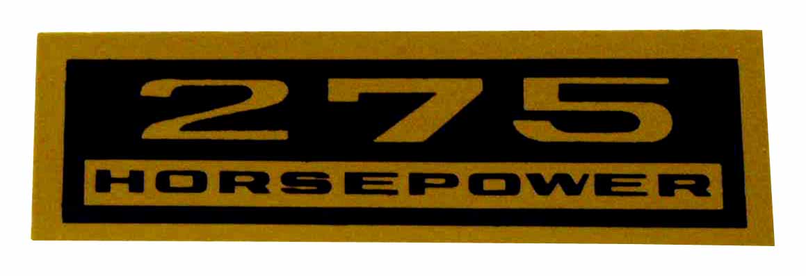 バルブカバー デカール "275 HORSEPOWER"