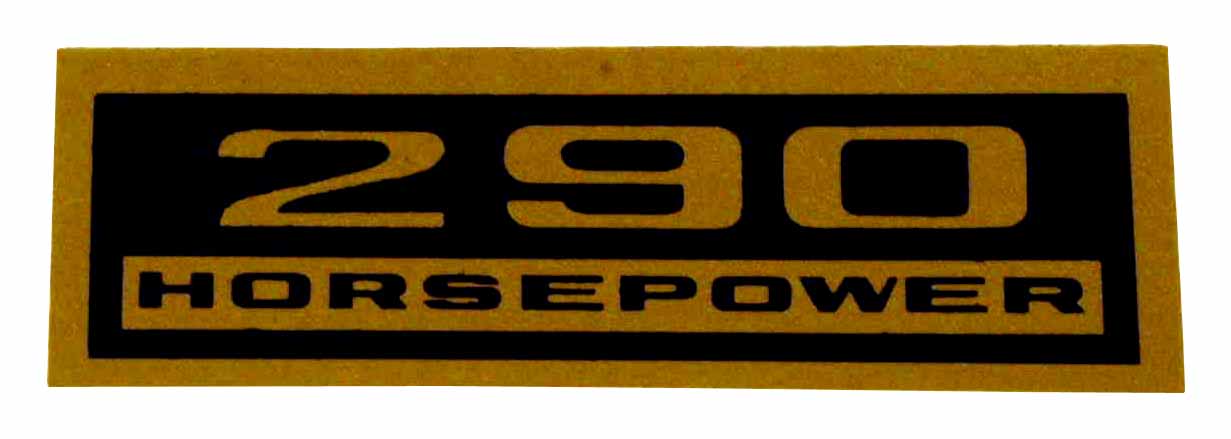 バルブカバー デカール "290 HORSEPOWER"
