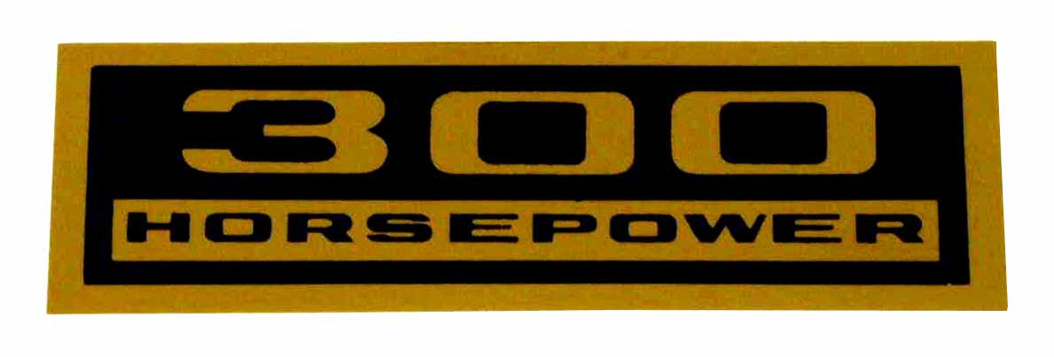 バルブカバー デカール "300 HORSEPOWER"