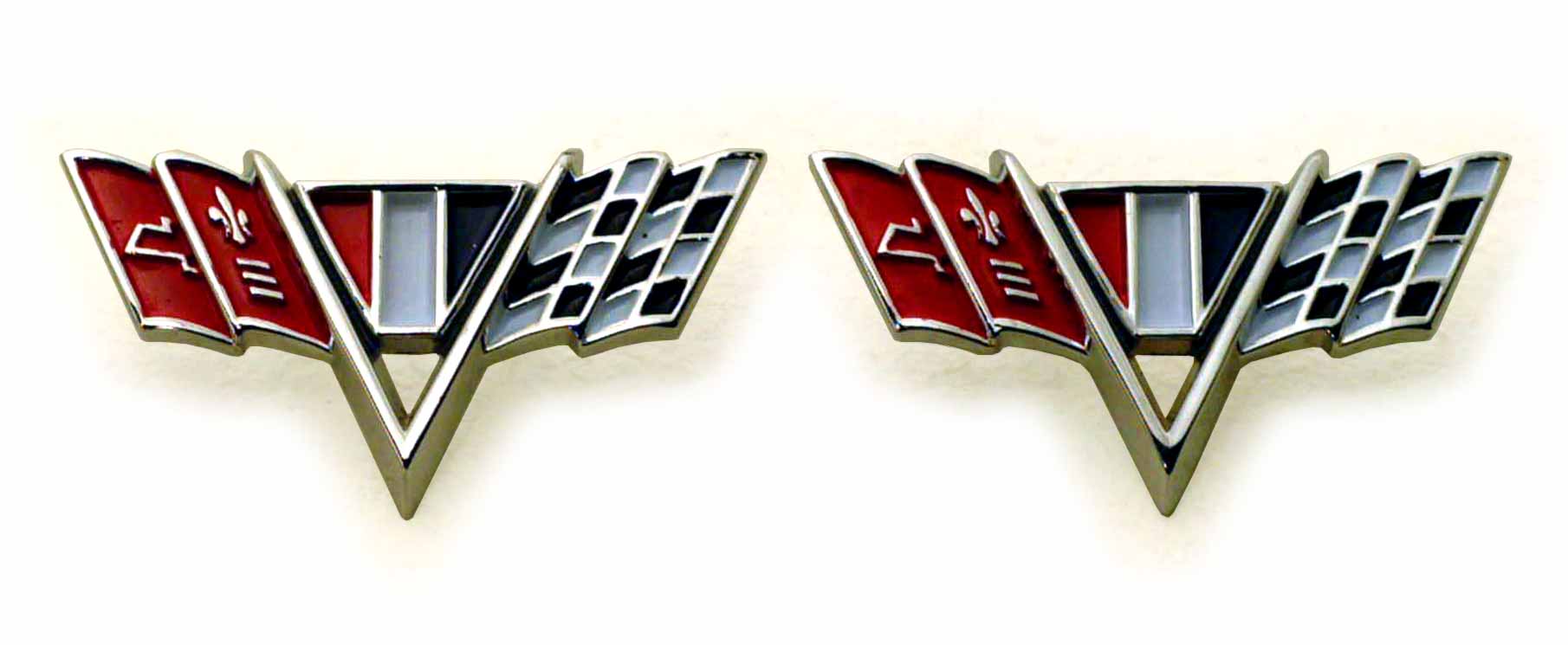 64　フロントフェンダー "V" エンブレム　フラグ付