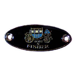 '58-'64　ドア シルプレートタグ "BODY BY FISHER"