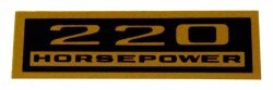 バルブカバー デカール "220 HORSEPOWER"