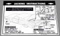 '64　ジャッキ インストラクションシート( Ｈ／Ｔ　＆　セダン)