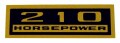 バルブカバー デカール "210 HORSEPOWER"