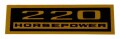 バルブカバー デカール "220 HORSEPOWER"