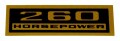 バルブカバー デカール "260 HORSEPOWER"