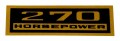 バルブカバー デカール "270 HORSEPOWER"