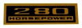 バルブカバー デカール "280 HORSEPOWER"