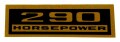 バルブカバー デカール "290 HORSEPOWER"