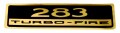 '61～'63　バルブカバー デカール "283 TURBO-FIRE"
