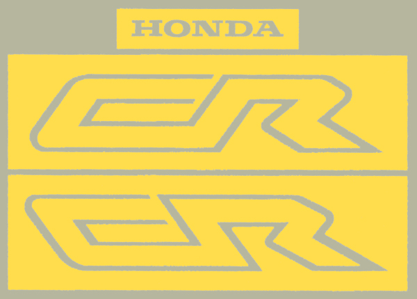 1987 Honda CR250R シートステンシルセット（3ｐｃｓ）