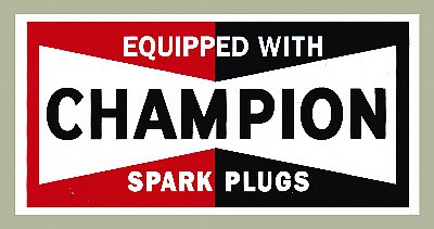 Champion Equipped Spark Plug デカール