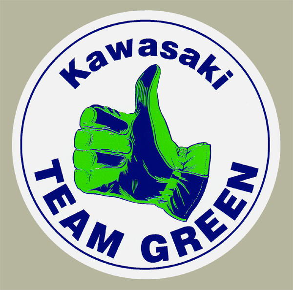KAWASAKI Team Green Vintage Circle デカール