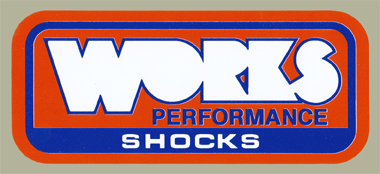 Works Performance Shocks デカール（オレンジ/ブルー）