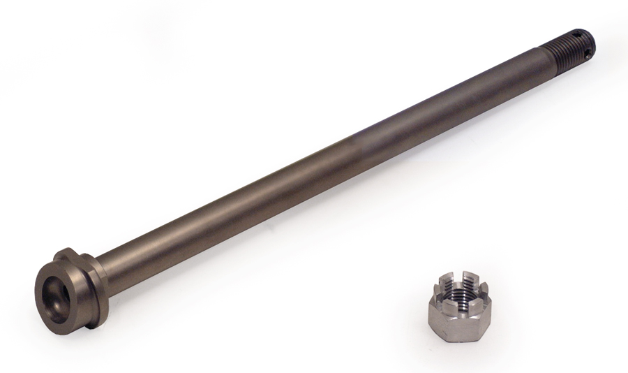 1974-78 CR125M （チタン）リア アクスルシャフト／ナット付☆1974-78 CR125M （titanium ）Rear axle shaft with Nat