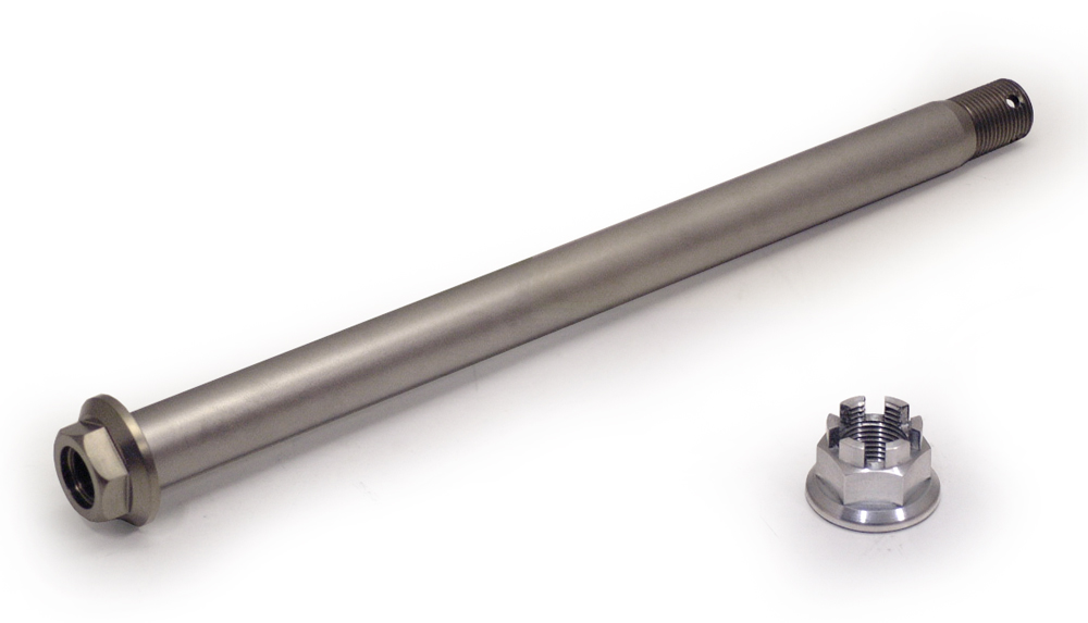 1978-80 CR250R （チタン）リア アクスルシャフト／ナット付☆1978-80 CR250R （titanium ）Rear axle shaft with Nat