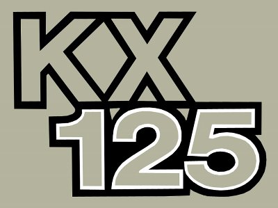 1979 KX125 サイドパネルデカール(ペア)