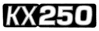 1976 KX250 サイドパネルデカール(ペア)