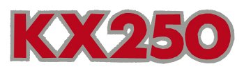 1975 KX250 サイドパネルデカール(ペア)