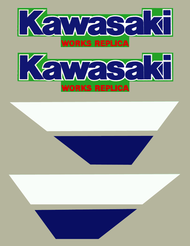 1986 KX250 ラジエターシュラウドデカールセット