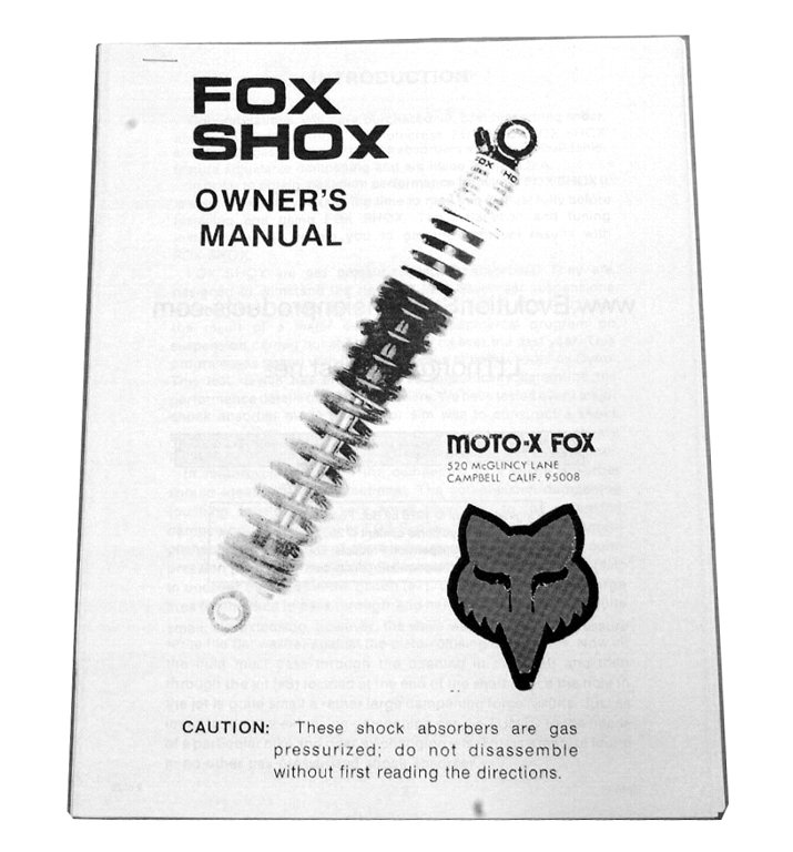 FOX ガスショック　マニュアル