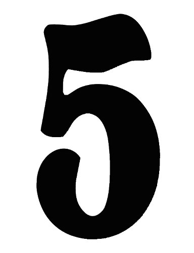 O'Brien 花文字ゼッケン（ブラック） #5（3ｐｃｓ）
