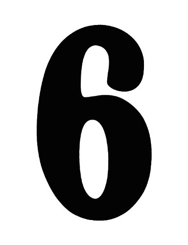 O'Brien 花文字ゼッケン（ブラック） #6（3ｐｃｓ）