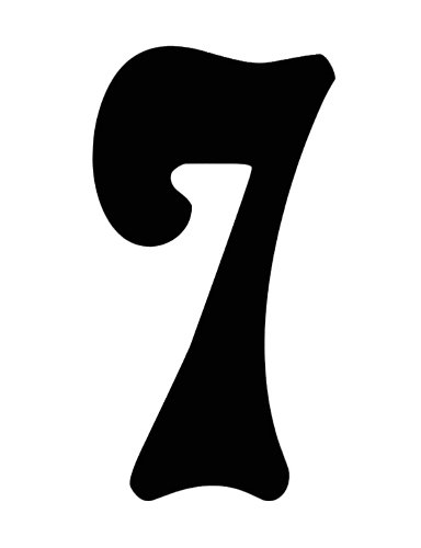 O'Brien 花文字ゼッケン（ブラック） #7（3ｐｃｓ）