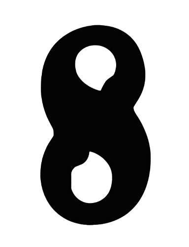 O'Brien 花文字ゼッケン（ブラック） #8（3ｐｃｓ）