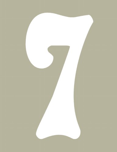 O'Brien 花文字ゼッケン（ホワイト） #7（3ｐｃｓ）