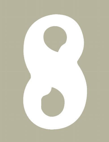 O'Brien 花文字ゼッケン（ホワイト） #8（3ｐｃｓ）