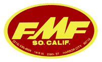 FMF Ovalデカール（レッドベース）（スモール）
