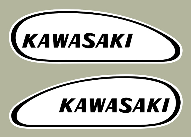 1968 KAWASAKI 250 F4 サイドワインダー　タンクデカールセット（2ｐｃｓ）