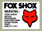 Fox Gas Shox デカール(PR)