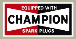 Champion Equipped Spark Plug デカール