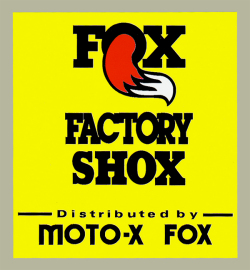 FOX Factory Shox Vintage Vertical デカール（イエロー）