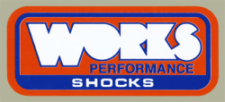 Works Performance Shocks デカール（オレンジ/ブルー）