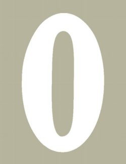 O'Brien 花文字ゼッケン（ホワイト） #0（3ｐｃｓ）