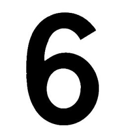 Hallman ゼッケン（ブラック） #6（3ｐｃｓ）