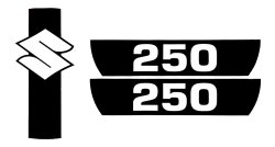 1972-73 TM250 ゼッケンプレートデカールセット