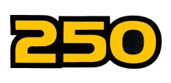 1982 RM250 "250" サイドパネルデカールセット（PR）