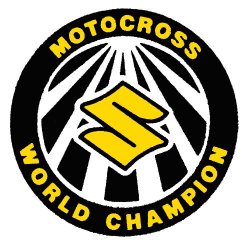 スズキ ワールドチャンピオン フェンダーデカール（丸）