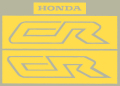 1987 Honda CR250R シートステンシルセット（3ｐｃｓ）